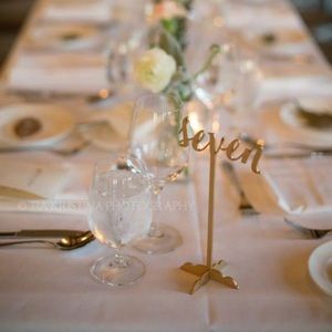 Like new gold wedding/party table numbers 1-15